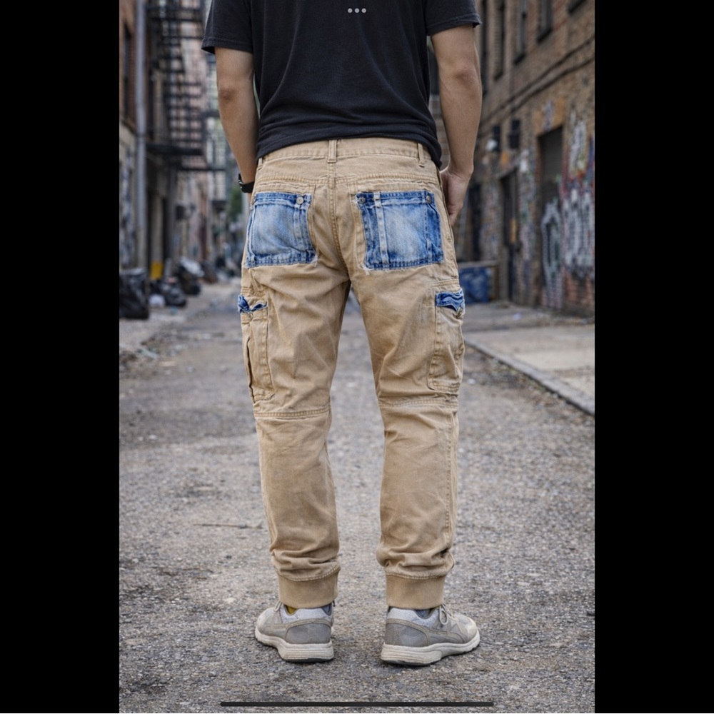 Heritage America Y2K Cargo Pants Men’s W32 L31 Distressed Utility HTF! - Picture 2 of 13